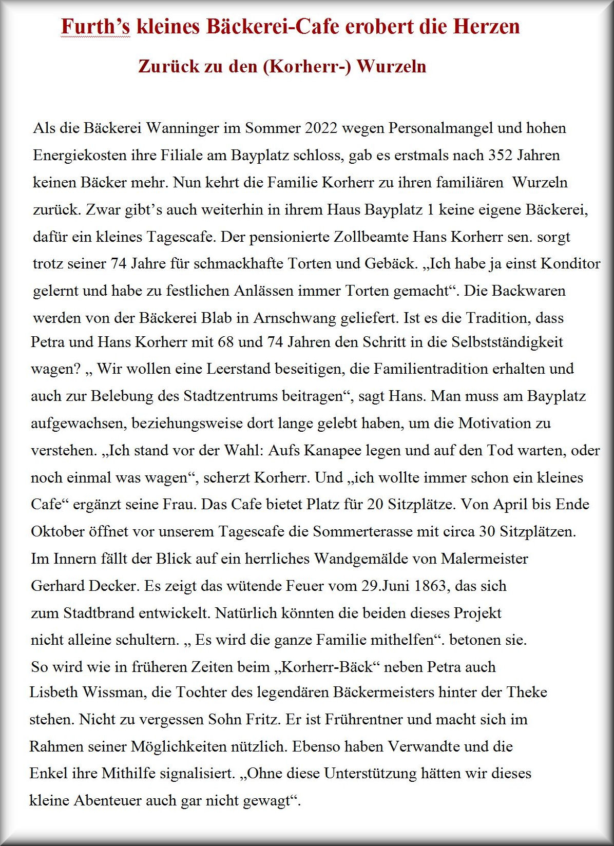Beschreibung Korherr